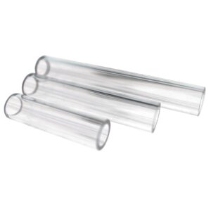 Dinglab,Quartz Glass Tube,Quartz Sleeve,Fused Quartz Tubing,Fused Silica Tube,Made by Vycor Glass,Thcik 1mm,5Pcs/Pack (OD 12mm, ID 10mm, Length 200mm)