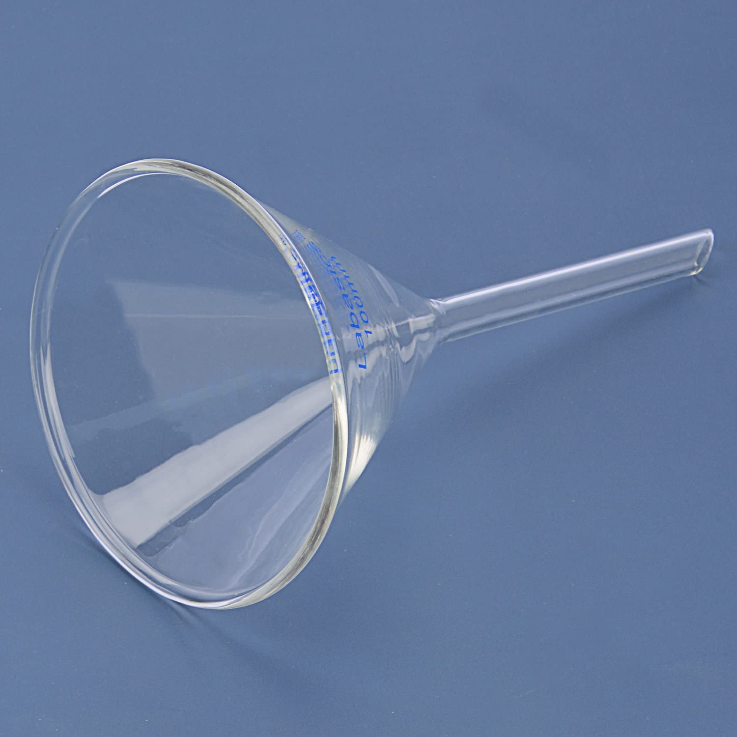 Labasics 2-Pack Glass Heavy Wall Funnel Borosilicate Glass Funnel, Short Stem 100 mm Diameter, 100 mm Stem Length