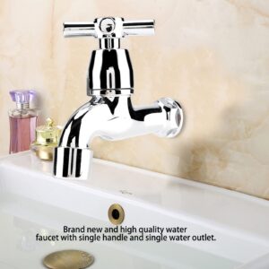 GOTOTOP Sink Faucet Water Faucet ABS Washing Machine Faucet Sink Basin Cold Water Tap with Single Spout and Handle for Kitchen Sink Bathroom Bathtub(Cross)