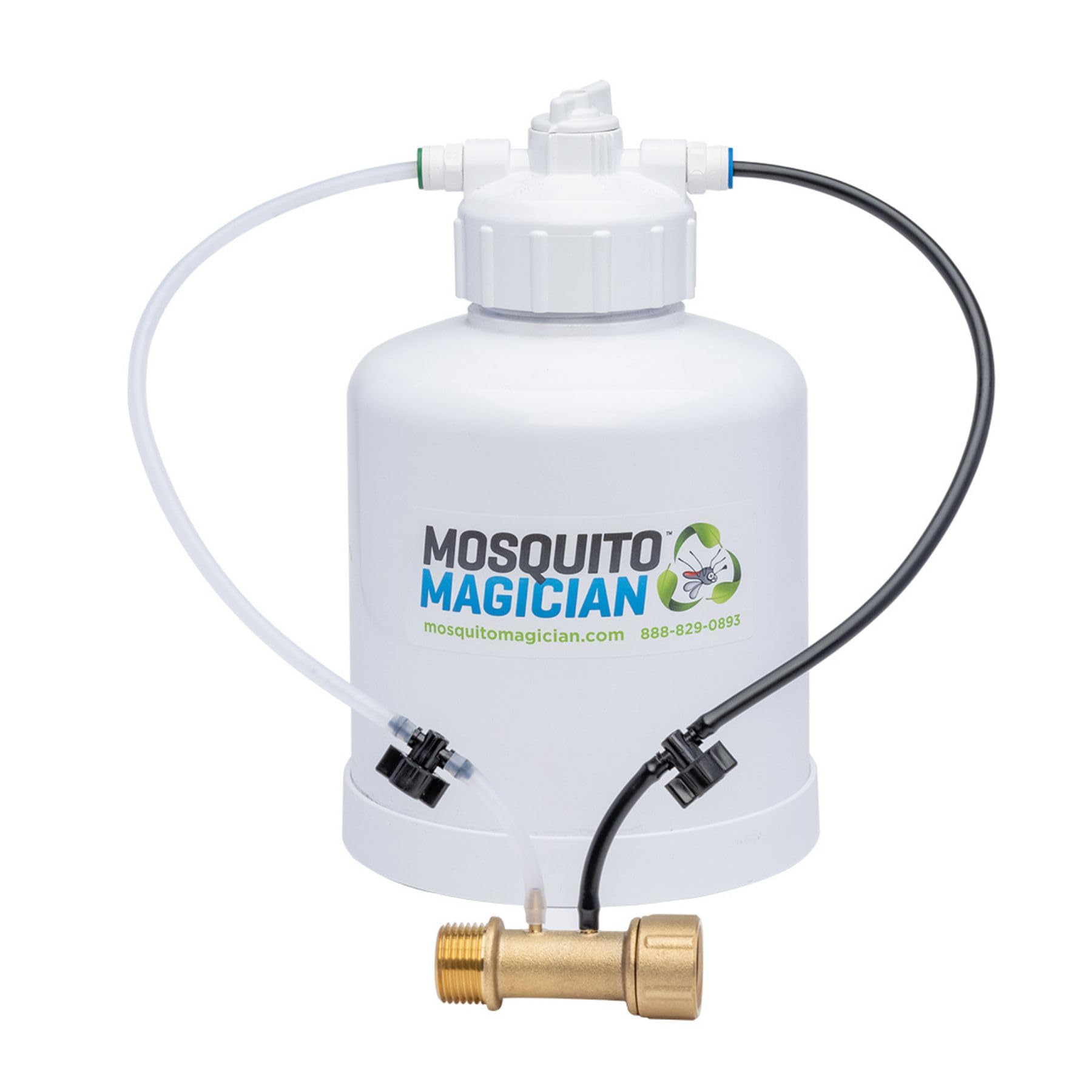 Mosquito Magician Hose Injection System with 1 Gallon Liquid Concentrate - User-Friendly - for Small to Mid-Size Yards - Kills Mosquitoes, Fleas, Fire Ants - Apply to Plants, Grass, and Exterior Walls