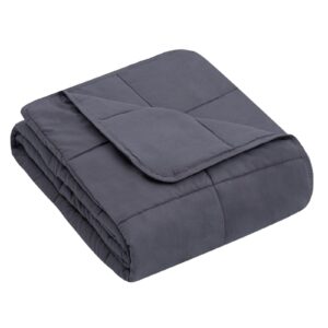 yescool Weighted Blanket (7 lbs, 41" x 60", Grey) Cooling Heavy Blanket for Sleeping Perfect for 60-90 lbs, Throw Size Breathable Blanket with Premium Glass Bead, Machine Washable