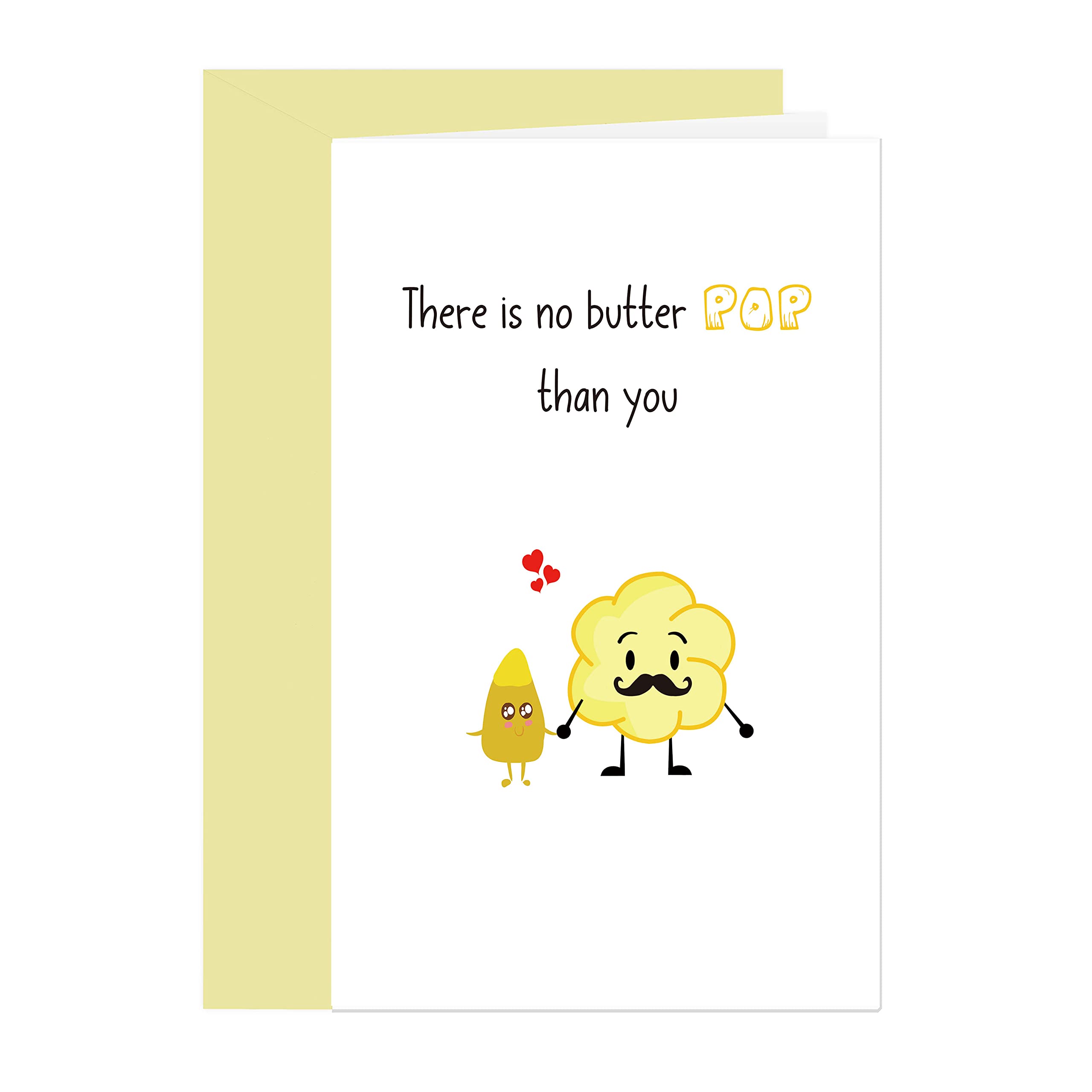 Comting Thanks Dad Card, Pun Popcorn Father's Day Card, Heartfelt Birthday Card for Dad Daddy