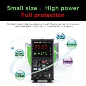 Hantek DC Power Supply Variable,35V 6A 4 Digit Display Voltage and Current Adjustable Switching Regulated Bench Power Supply with Memory 10 Groups (35V-6A-4 Digital Display)