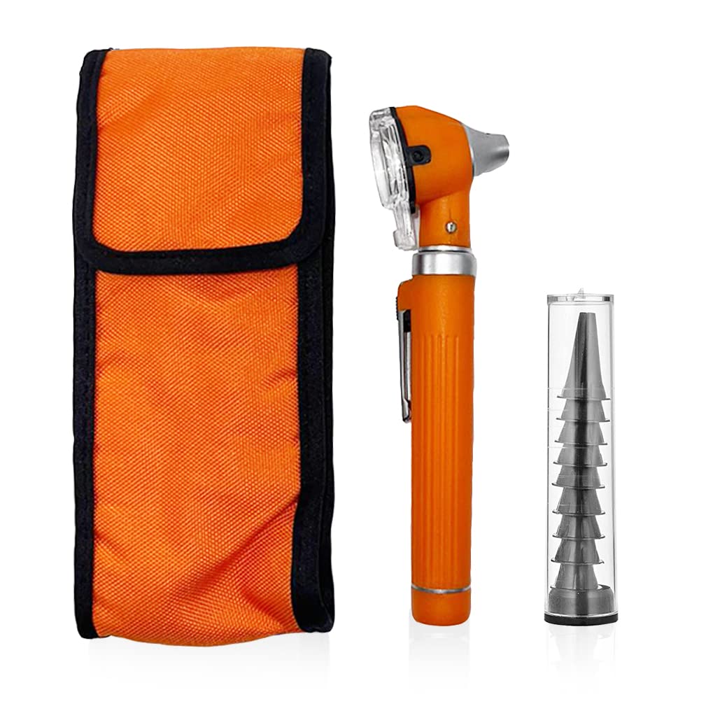 OdontoMed2011 - Otoscope 'Mini for Educational and Personal Use - Ideal for Medical and Nurse Students, Paramedics, EMT and Personal Use… (Orange)