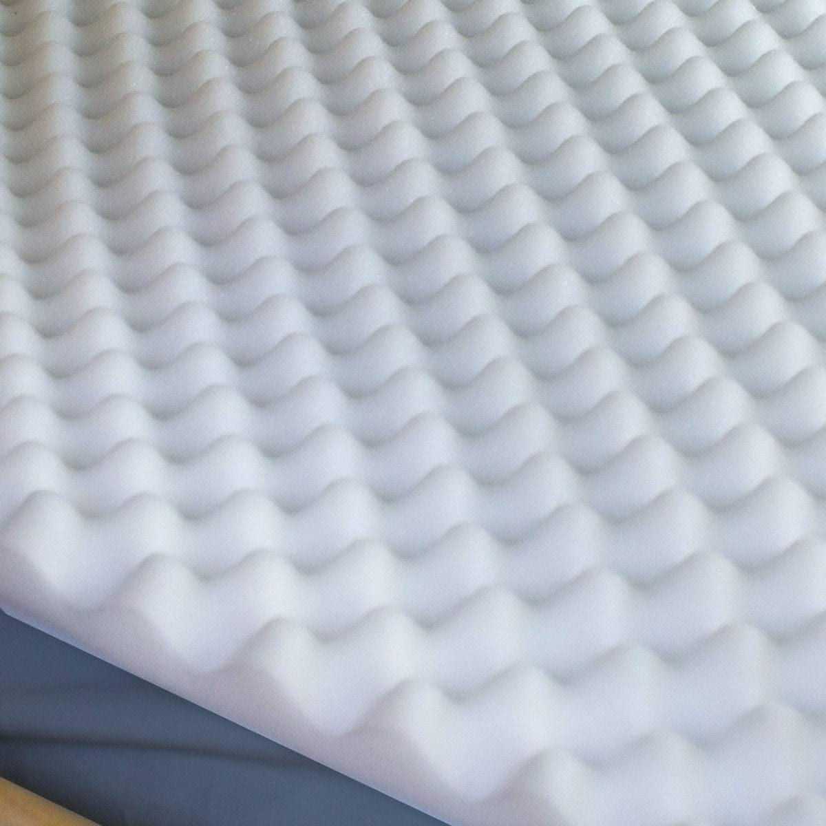 Cabin Comfort - Egg Crate Mattress Pad - Thick Memory Foam - Fits All Cot Size Beds Comfortably - 70 X 26 X 1.5 Inches - Super Soft & Durable