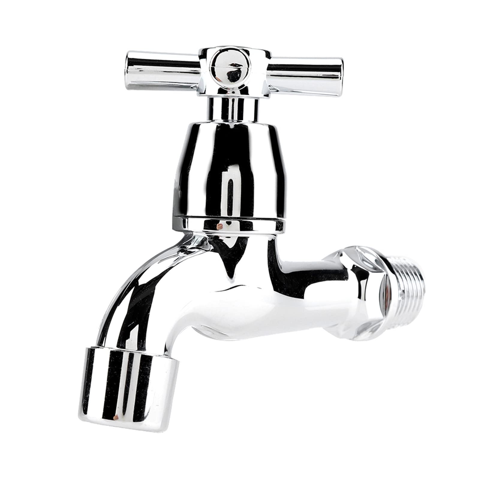 GOTOTOP Sink Faucet Water Faucet ABS Washing Machine Faucet Sink Basin Cold Water Tap with Single Spout and Handle for Kitchen Sink Bathroom Bathtub(Cross)