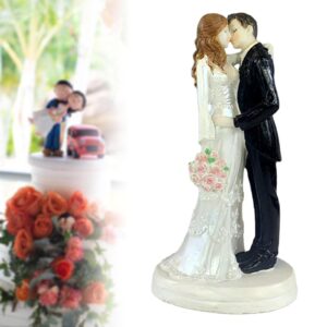 shamjina Cake Topper Bride and Groom Figure Wedding Couple Figure Wedding Engagement Party Decorations for Wedding Valentine's Day parties decoration of cake, E