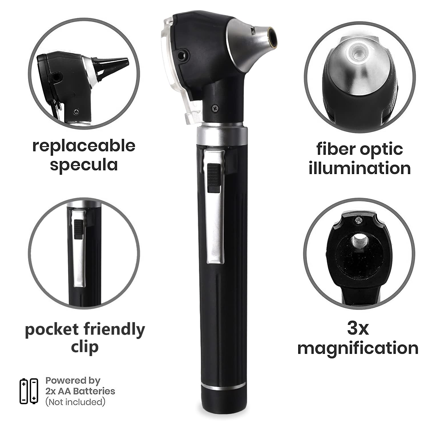 OdontoMed2011 - Otoscope 'Mini for Educational and Personal Use - Ideal for Medical and Nurse Students, Paramedics, EMT and Personal Use… (Orange)