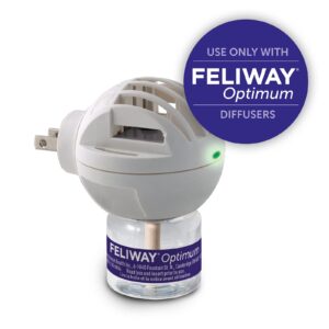 FELIWAY Optimum 30 Day Diffuser Refill - Calms Cats Better Than Ever - Helps with More Signs of Cat Stress, in More Situations (Refill D921 - use with FELIWAY OPTIMUM Cat Pheromone Diffuser)