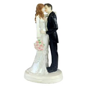 shamjina Cake Topper Bride and Groom Figure Wedding Couple Figure Wedding Engagement Party Decorations for Wedding Valentine's Day parties decoration of cake, E