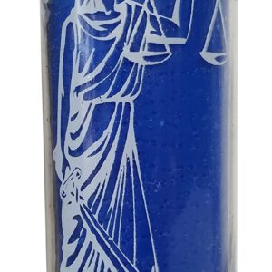 Staci19 Court Case Blue Pillar Candle