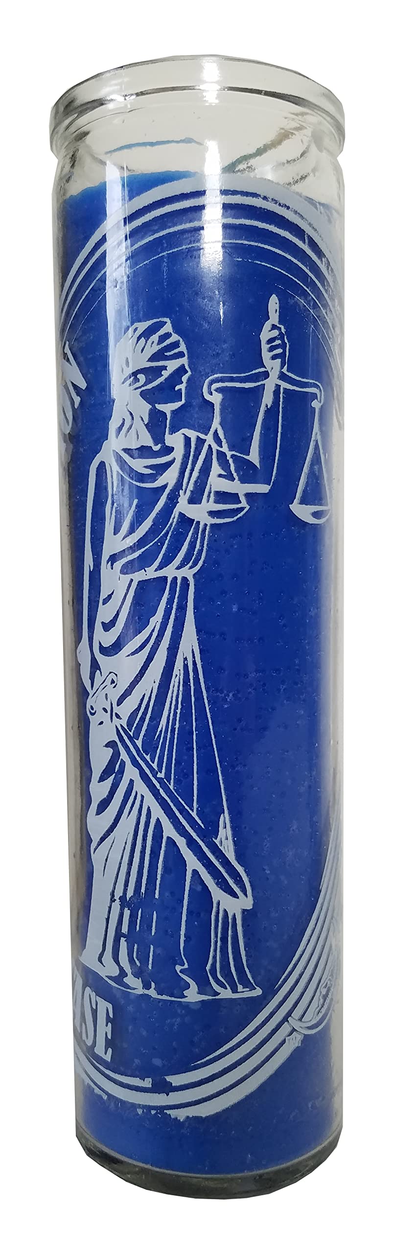 Staci19 Court Case Blue Pillar Candle