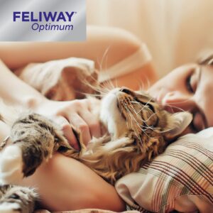 FELIWAY Optimum 30 Day Diffuser Refill - Calms Cats Better Than Ever - Helps with More Signs of Cat Stress, in More Situations (Refill D921 - use with FELIWAY OPTIMUM Cat Pheromone Diffuser)