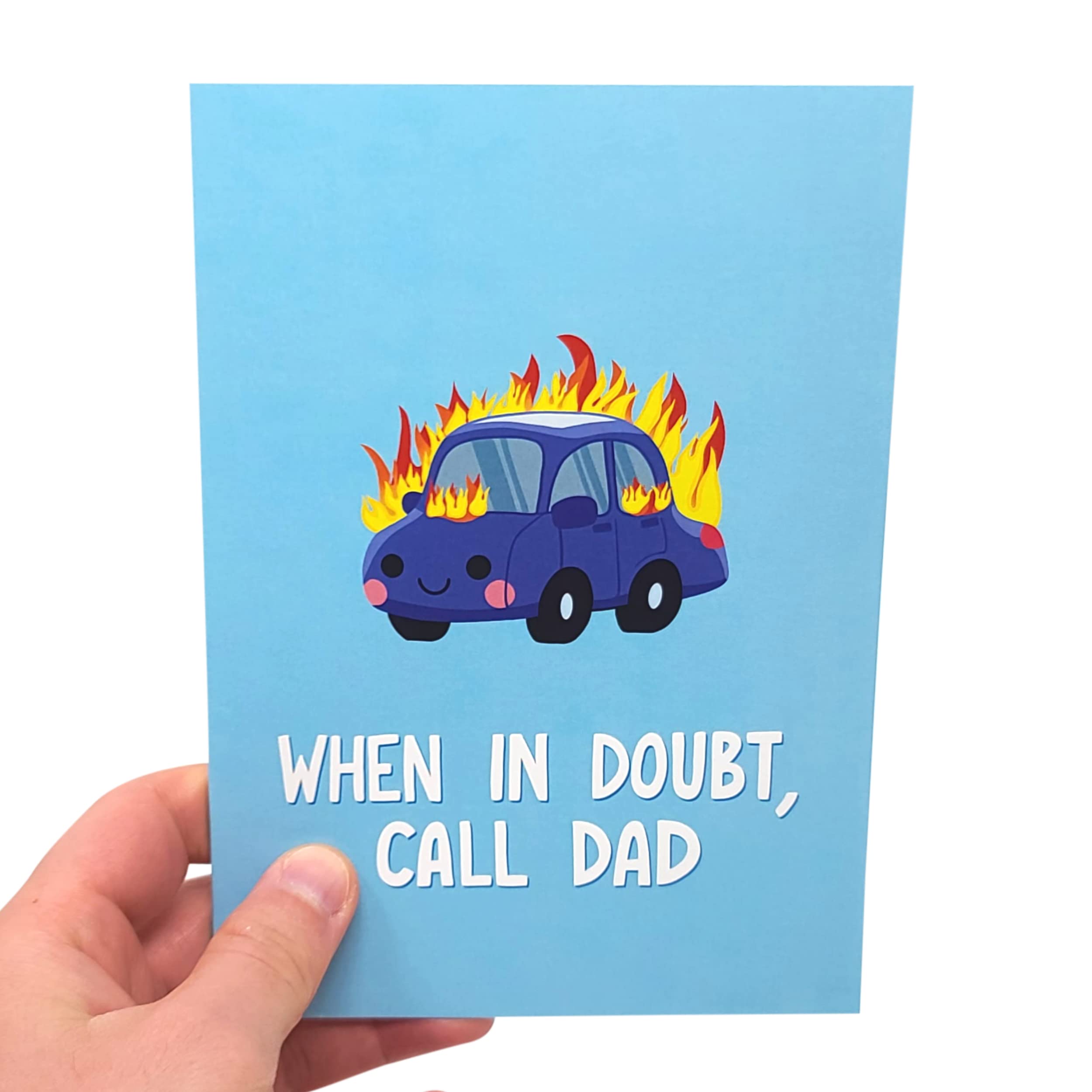 Sleazy Greetings Funny Happy Father's Day Greeting Card | Cheeky Birthday Card For Dad | Bday Card with Envelope (When In Doubt Call Dad)