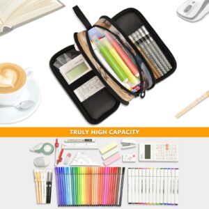 Running Horse Big Capacity Pencil Case 3 Compartment Pen Bag Pouch Holder Box for Office College School Portable Storage Bag for Kids