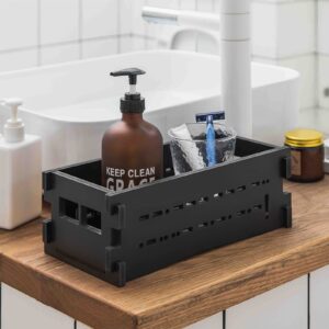 AOJEZOR Toilet Paper Storage: Small Bathroom Storage for Small Space - Matte Black Bathroom Organizer