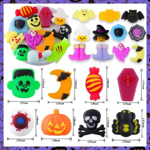 MGparty 42pcs Halloween Squishies Toys for Kids Halloween Party Favors Halloween Goodie Bag Fillers Prizes Halloween Decorations Stress Relief Toys for Adults