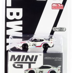 TSM Model GR Supra LB Works 26 White Martini Racing Limited Edition to 3600 Pieces Worldwide 1/64 Diecast Model Car by True