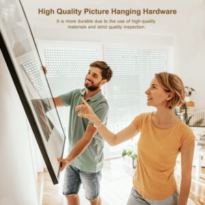 Heavy Duty Picture Hanging Kit, Wall Hanging Kit Support 10-100lbs with Picture Hanging Wire, D-Ring, Screws, Hanging Hooks,Level. 40 Feet (12M) Picture Hanging Wire Hangers