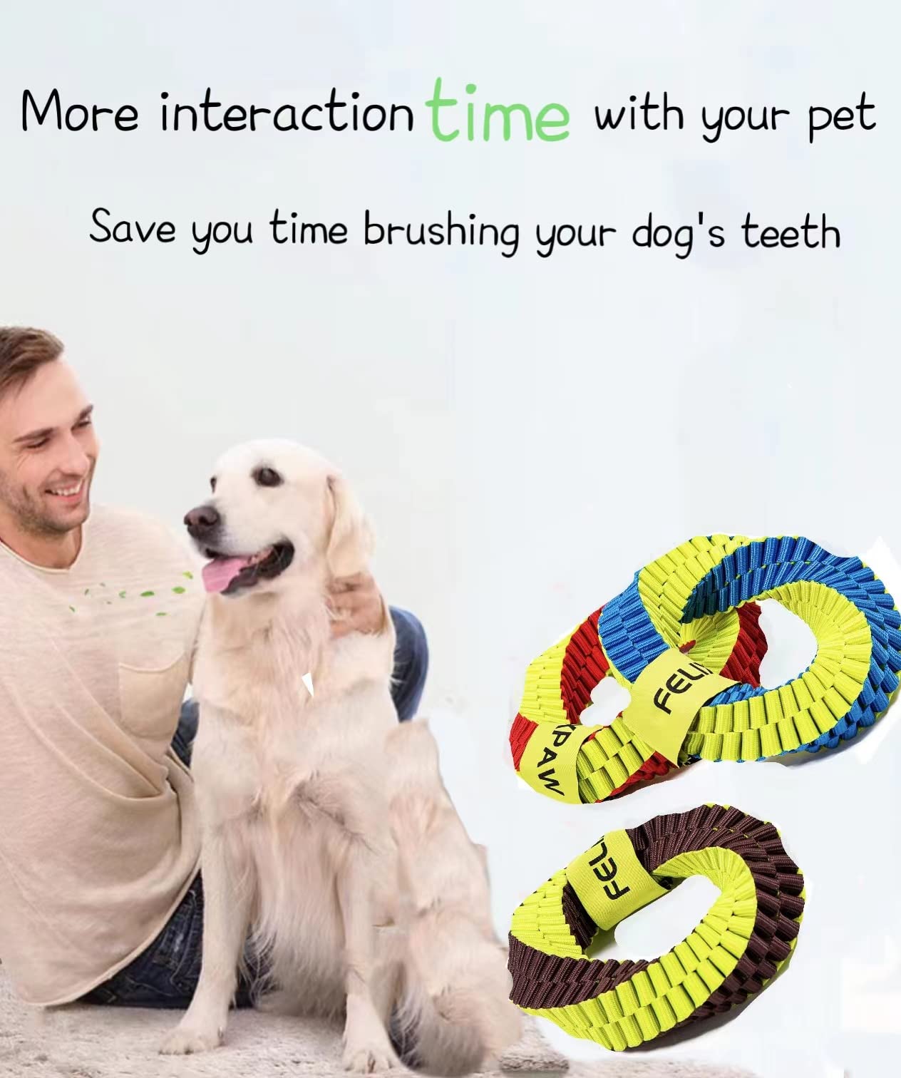 Dogs Long Time Playing Easier to Cleaning Teeth, Toy for Dogs Training and Playing,Nylon