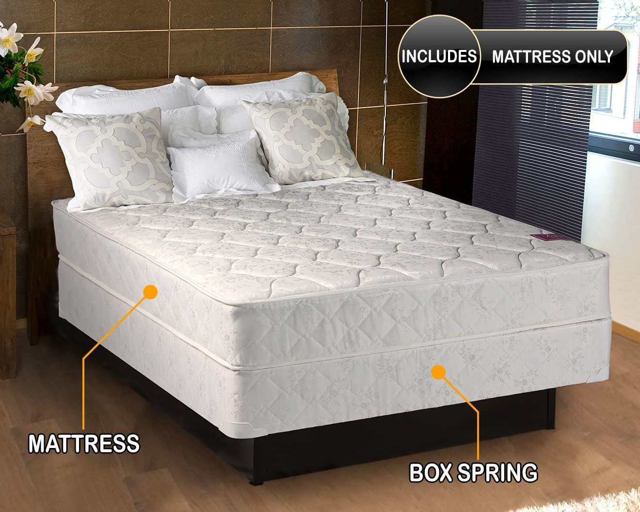 DS Solutions USA American Legacy Medium Firm Innerspring Full XL Mattress Only with Mattress Cover Protector Included - Fully Assembled, Orthopedic, Spine Support and Longlasting Comfort