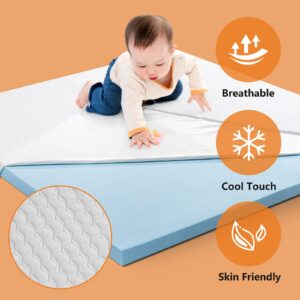 ORTHOMTEX 3 Inch Cooling Gel Memory Foam Mattress Topper California King Size Bed,Removable Soft Cover, Comfort Body Support - Pressure Relief,10 Year Warranty