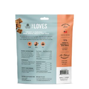 Farmland Traditions Tiny Loves Jerky Trainer Treats for Dogs w/Bone Broth (Turkey & Pumpkin, 6 oz.)