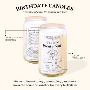 Birthdate Candles, October 30 - Scorpio Zodiac Scented Candles Birthday Gift - Bergamot, Cinnamon & Mahogany Scent - All-Natural Soy & Coconut Wax, 60-80 Hour Burn Time - Made in USA