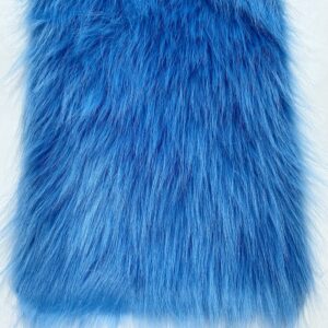 Highshion 3 Sheets Artificial Shaggy Faux Fur Fabric |9" x 12" | Camera Floor Chair Cover Seat Cushion for Any DIY Craft | Rectangular Patch Costume | Plush Crafting Sewing (9" X 12", Blue)