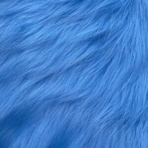 Highshion 3 Sheets Artificial Shaggy Faux Fur Fabric |9" x 12" | Camera Floor Chair Cover Seat Cushion for Any DIY Craft | Rectangular Patch Costume | Plush Crafting Sewing (9" X 12", Blue)