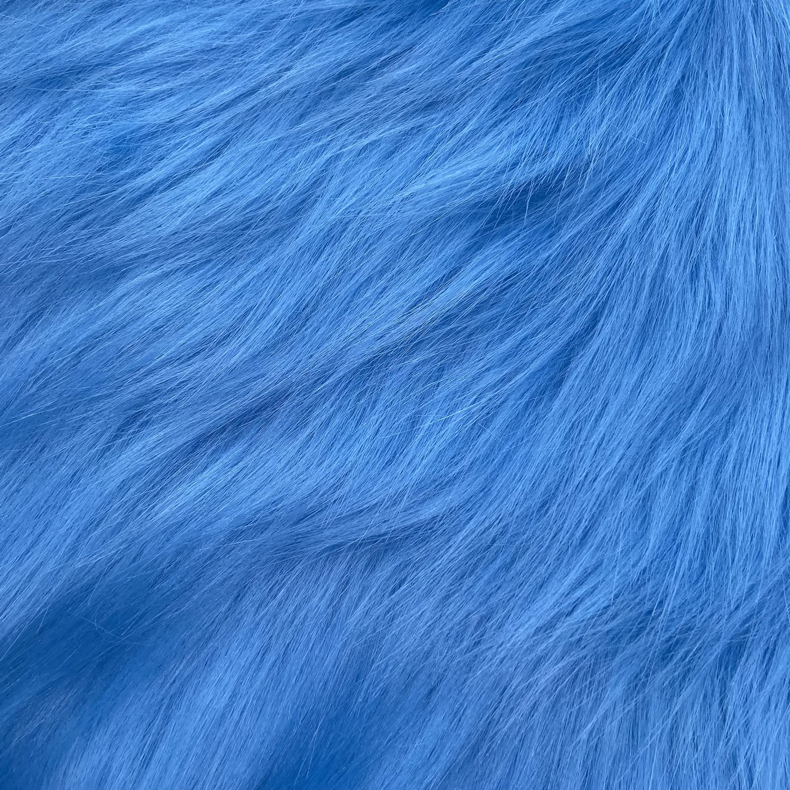 Highshion 3 Sheets Artificial Shaggy Faux Fur Fabric |9" x 12" | Camera Floor Chair Cover Seat Cushion for Any DIY Craft | Rectangular Patch Costume | Plush Crafting Sewing (9" X 12", Blue)