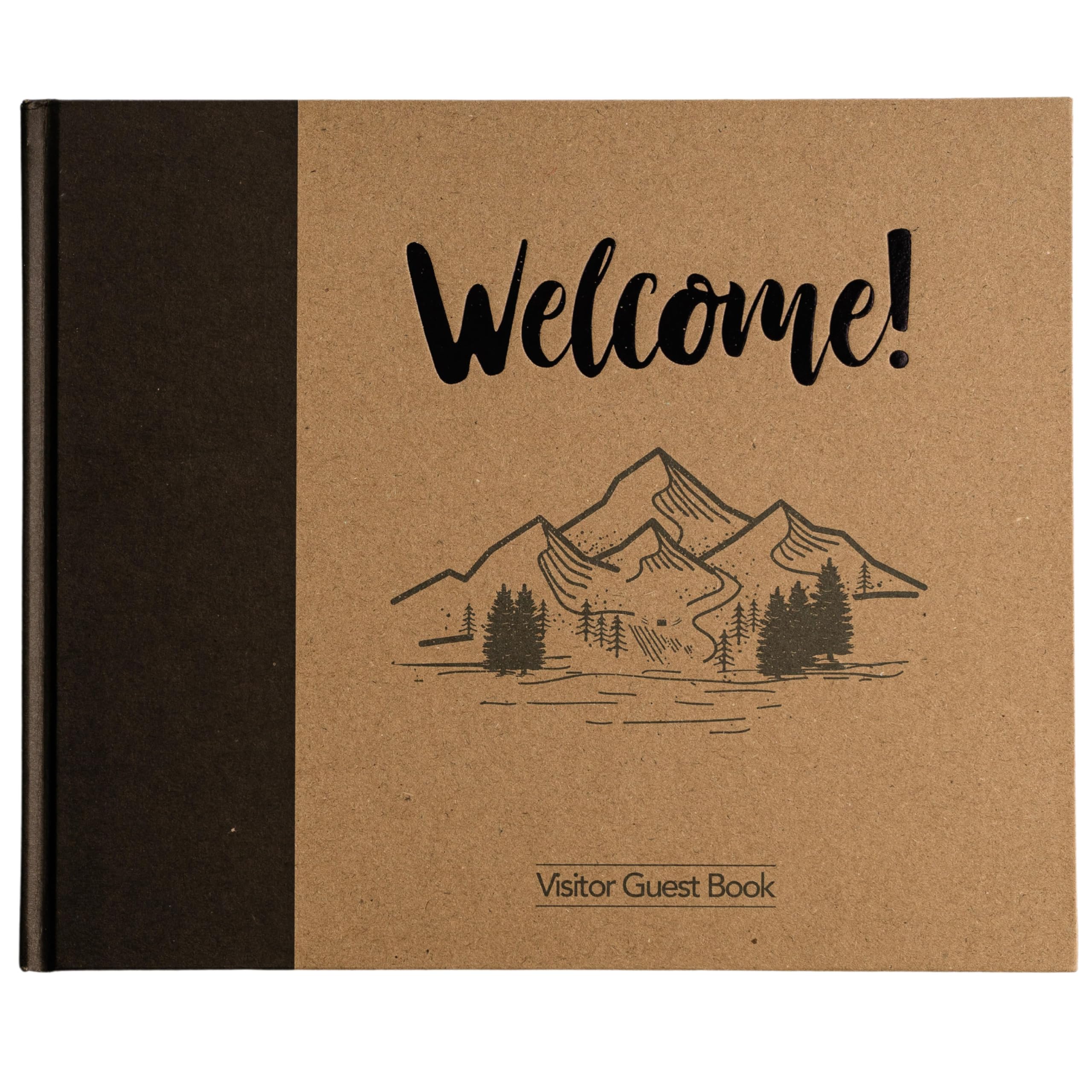 Paper 'n Such Cabin Guest Book for Vacation Homes and Airbnbs -Kraft Hardcover - Air BnB Essentials for Hosts- Short Term Rentals –Visitor Sign in - Cabins, Rentals, Vacation Rentals, Guesthouses