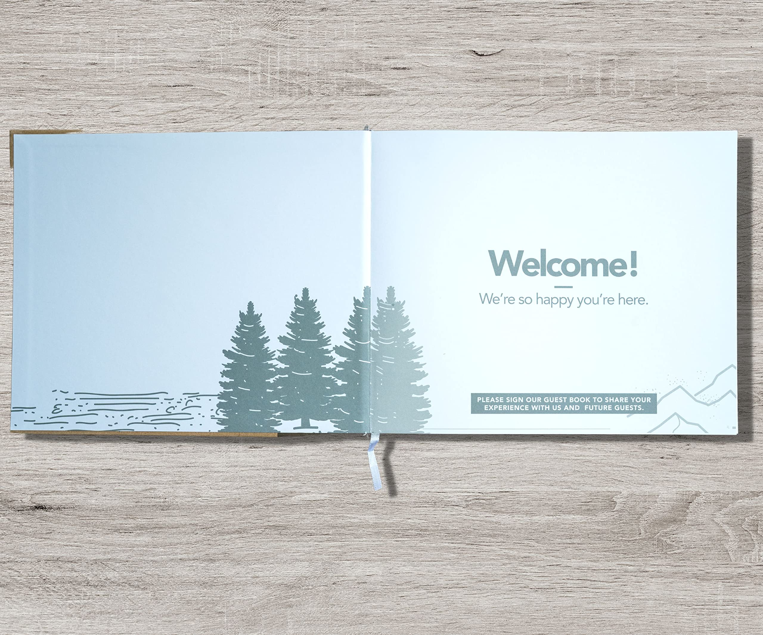 Paper 'n Such Cabin Guest Book for Vacation Homes and Airbnbs -Kraft Hardcover - Air BnB Essentials for Hosts- Short Term Rentals –Visitor Sign in - Cabins, Rentals, Vacation Rentals, Guesthouses