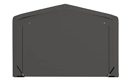 ShelterLogic ShelterTube Garage & Storage Shelter, 12' x 18' x 8' Heavy-Duty Steel Frame Wind and Snow-Load Rated Enclosure, Gray