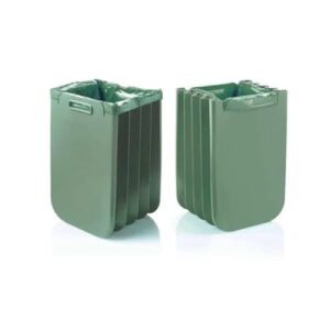 Guzzini 25 Litre Storage Container - Eco Packly Foldable for Storage | Multi - Purpose Container for Storage, Home Recycling, Bin | 100% Recycled Plastic - Kitchen, Garage, Bedroom Use (Sage Green)