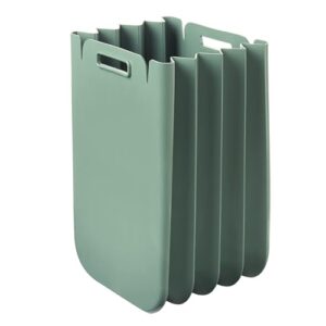 guzzini 25 litre storage container - eco packly foldable for storage | multi - purpose container for storage, home recycling, bin | 100% recycled plastic - kitchen, garage, bedroom use (sage green)