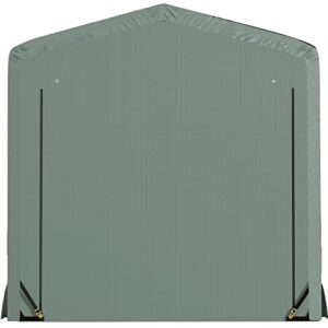 ShelterLogic ShelterTube Garage & Storage Shelter, 10' x 27' x 10' Heavy-Duty Steel Frame Wind and Snow-Load Rated Enclosure, Green