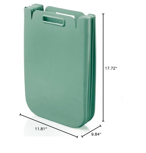 Guzzini 25 Litre Storage Container - Eco Packly Foldable for Storage | Multi - Purpose Container for Storage, Home Recycling, Bin | 100% Recycled Plastic - Kitchen, Garage, Bedroom Use (Sage Green)