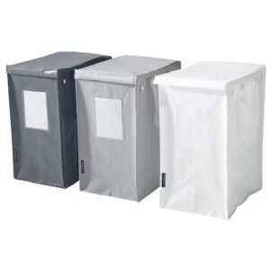 i-k-e-a dimpa recycling bag white/dark gray/light gray 8 5/8x13 3/4x17 3/4 /9 gallon (pack of 3)