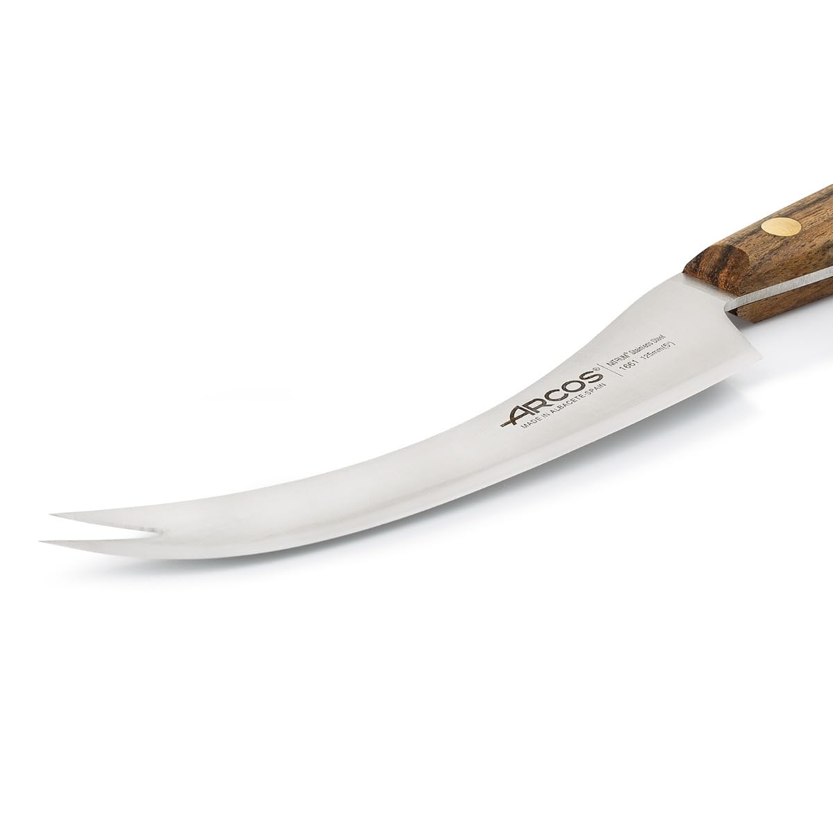 ARCOS Serie Nordika - Cheese Knife - Stainless Steel NITRUM - Size Blade 125 mm | 5 Inch Inch - Ovengkol Wood Handle 100% natural FSC - 100% Recycled Packaging