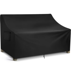 wleafj patio sofa cover waterproof, outdoor loveseat cover, heavy duty outdoor couch cover, large lawn patio furniture covers with air vent, 54’’ w x 37’’ d x 35’’ h