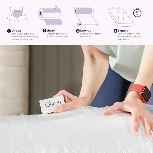 NapQueen King Mattress, 14 Inch Elizabeth Cooling Gel Memory Foam Mattress, King Bed Mattress in a Box, CertiPUR-US Certified, Medium Firm, Breathable Soft Fabric Cover