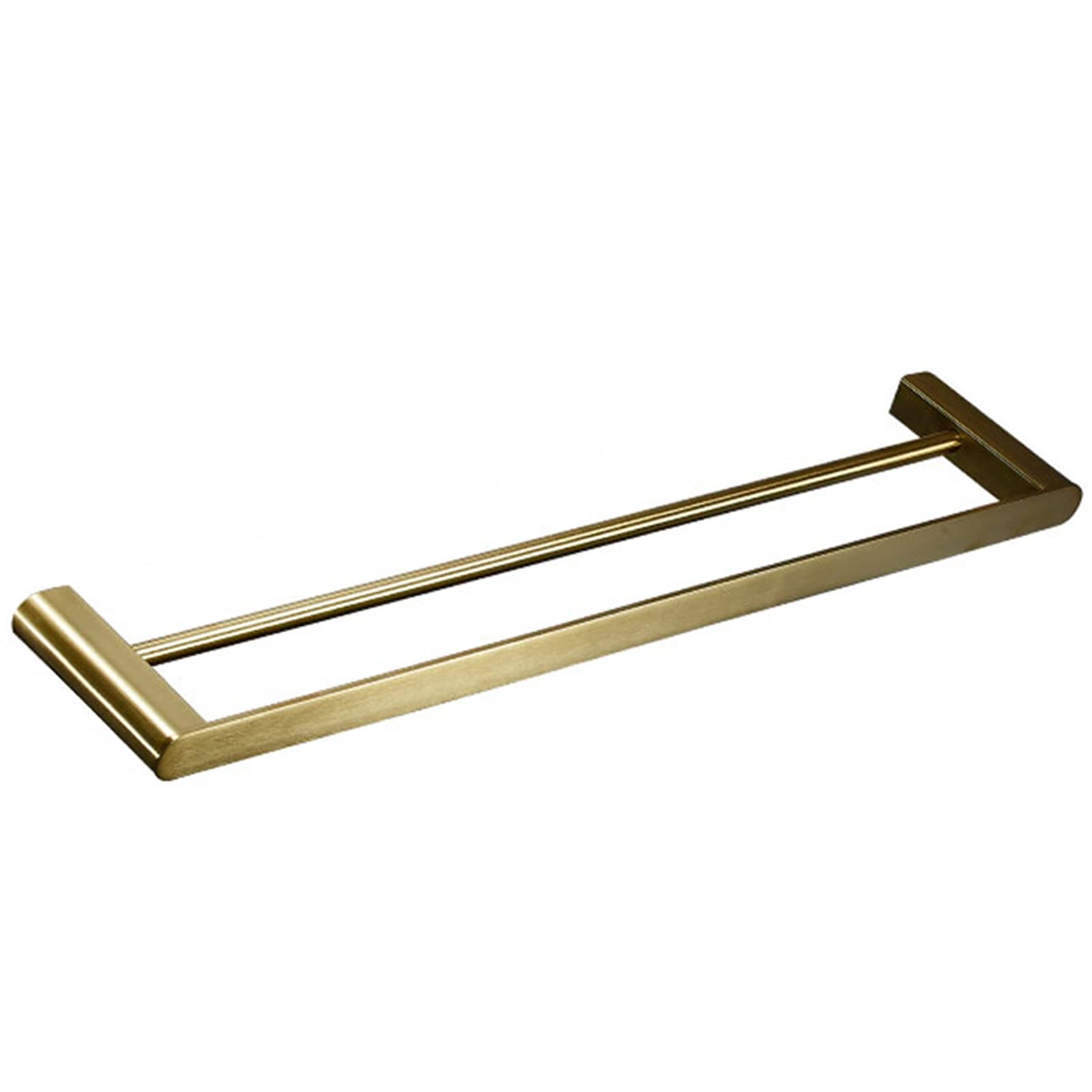 Towel Rail Bar, Stainless Steel Double Towel Holder, 40cm - 80cm Wall Mounted Polished Bath Towel Rack for Bathroom and Kitchen, Gold