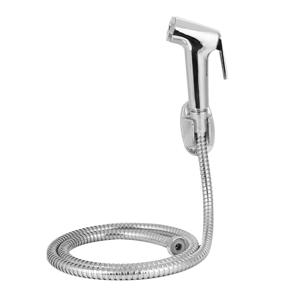 Bidet Sprayer, 3Pcs/Set Electroplating Toilet Sprayer ABS Spray Head Bracket Hose Kit Handheld Bathroom Accessories