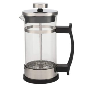 french press stainless steel espresso maker, plunger coffee maker, espresso and tea maker with filter, french press coffee machine 11 x 7.2 x16.3cm