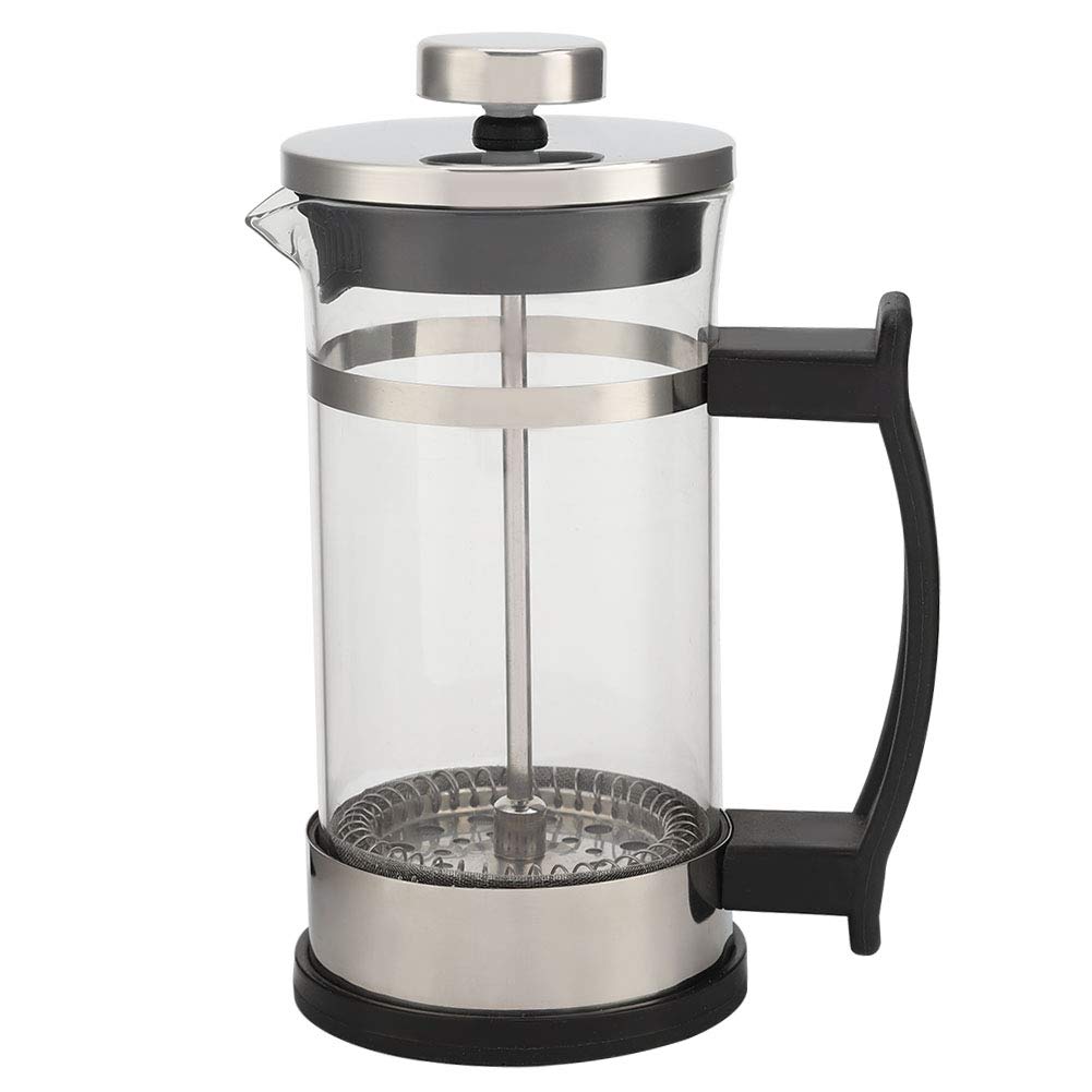 French Press Stainless Steel Espresso Maker, Plunger Coffee Maker, Espresso and Tea Maker with Filter, French Press Coffee Machine 11 x 7.2 x16.3cm