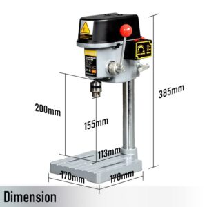 Mini Bench Drill Press, 340W Portable Drill Workbench, Light-Duty DIY Craft Drilling Repair Tool Expanding Drilling Machine Pressed-in Chuck 1-10mm