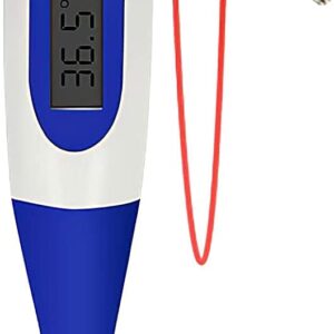 Elolicu Pet Thermometer, Waterproof Digital Veterinary Thermometer Portable Pet Digital Thermometer Pet Thermometer with Reminder Function Thermometer for Dogs Cats Horse Cattle Pigs Sheep