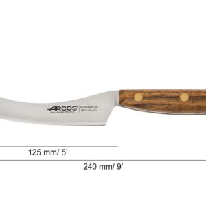 ARCOS Serie Nordika - Cheese Knife - Stainless Steel NITRUM - Size Blade 125 mm | 5 Inch Inch - Ovengkol Wood Handle 100% natural FSC - 100% Recycled Packaging