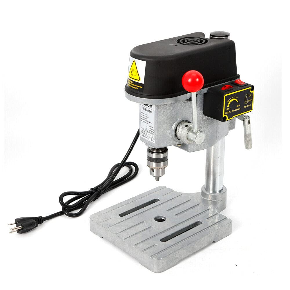 Mini Bench Drill Press, 340W Portable Drill Workbench, Light-Duty DIY Craft Drilling Repair Tool Expanding Drilling Machine Pressed-in Chuck 1-10mm